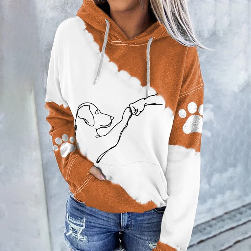 Trendy, lässiger Hoodie mit digitalem Druck