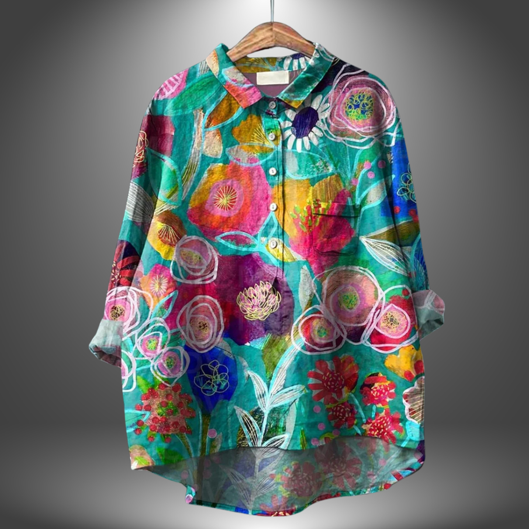 Virginia | Artisan Floral Shirt für Frauen